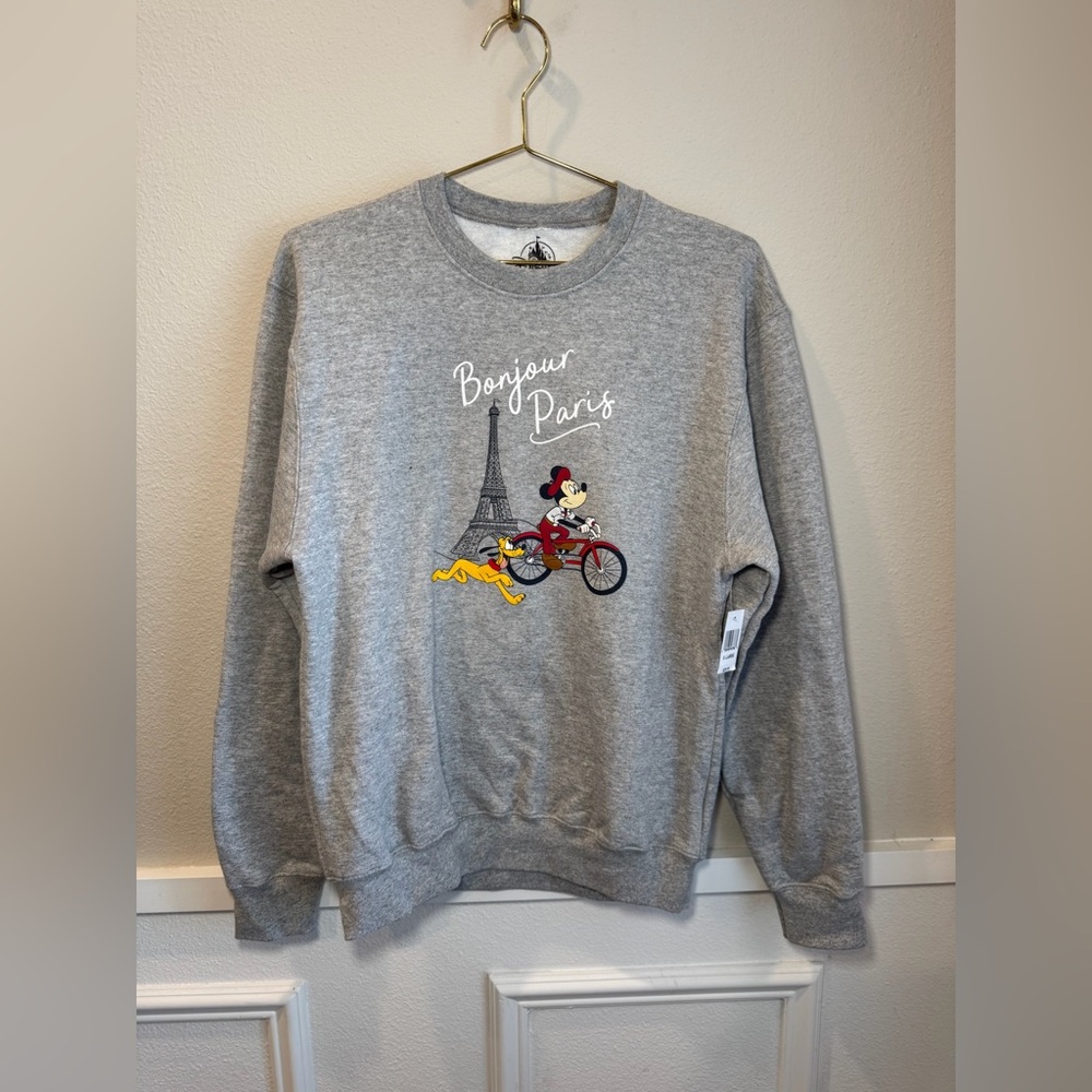 Mickey in Paris kids crewneck NWT